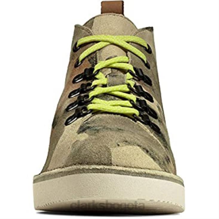 Clarks 0DX8L1196 botas de montaña nala de camuflaje blanco para mujer clarks mujer camuflaje blanco roto