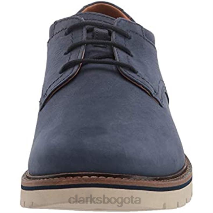 Clarks 0DX8L1197 Clarks Bayhill Plaoxford Nubuck azul oscuro para hombre hombres