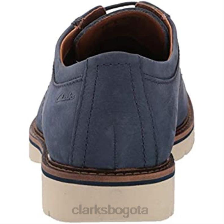 Clarks 0DX8L1197 Clarks Bayhill Plaoxford Nubuck azul oscuro para hombre hombres