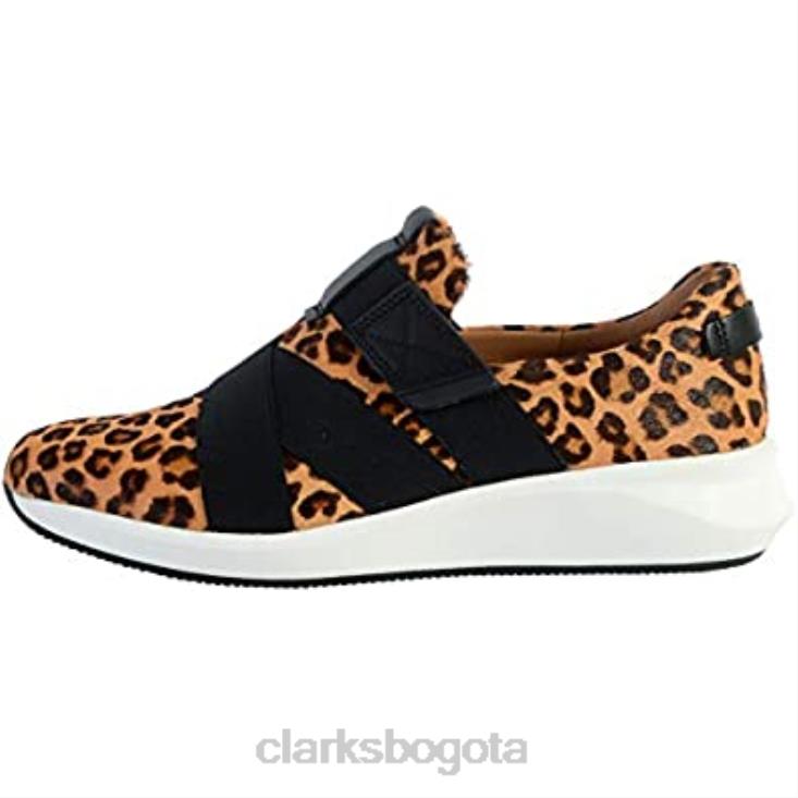 Clarks 0DX8L1198 zapatos de cuero con correa un rio clarks con estampado de leopardo unisexo