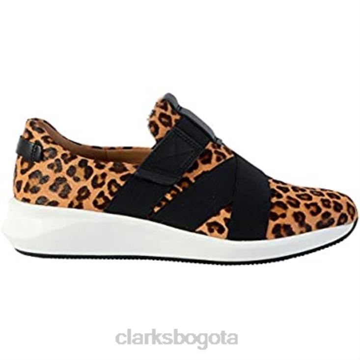 Clarks 0DX8L1198 zapatos de cuero con correa un rio clarks con estampado de leopardo unisexo