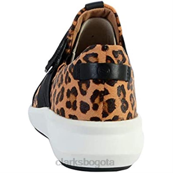Clarks 0DX8L1198 zapatos de cuero con correa un rio clarks con estampado de leopardo unisexo