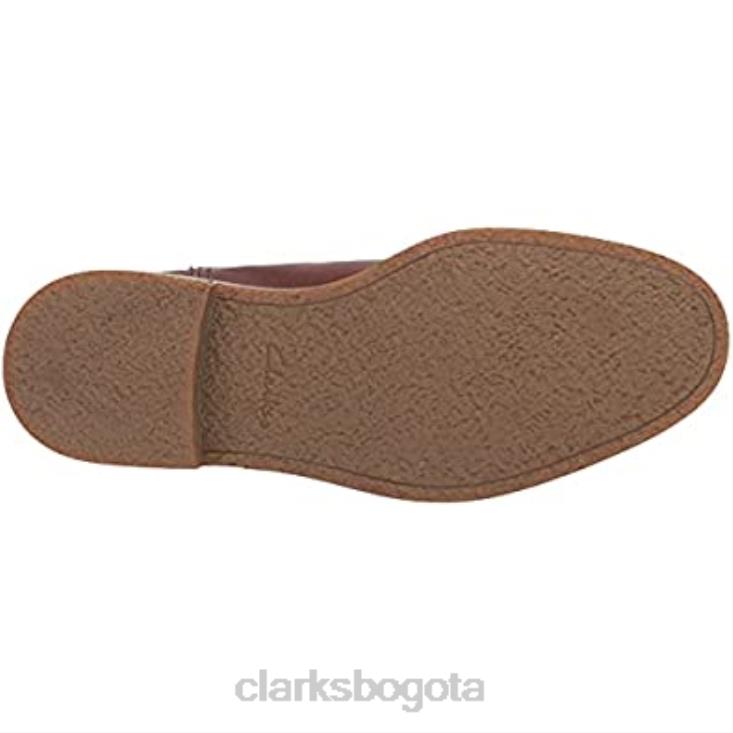 Clarks 0DX8L1200 Bota Chelsea clarks jaxen de cuero tostado para hombre hombres cuero marrón