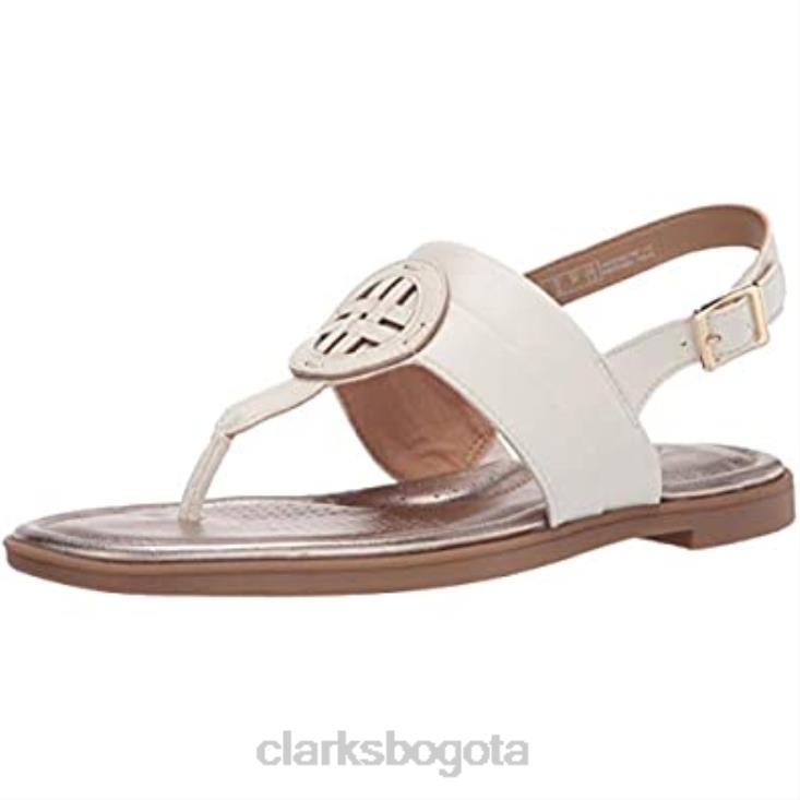 Clarks 0DX8L1202 Sandalia plana clarks reyna glam mujer blanco sintetico mujer