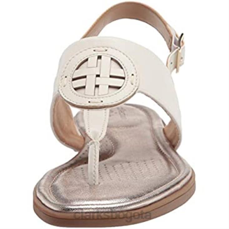 Clarks 0DX8L1202 Sandalia plana clarks reyna glam mujer blanco sintetico mujer
