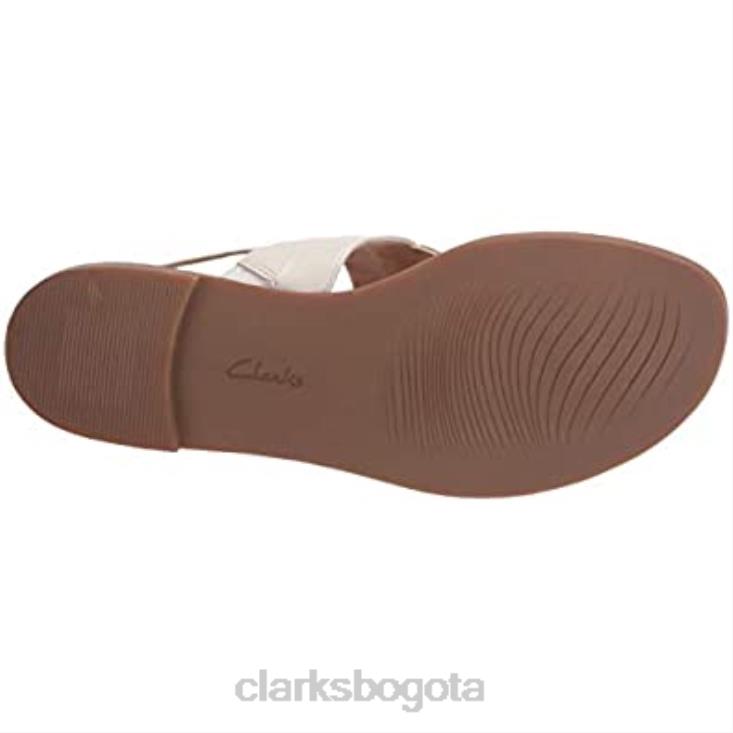 Clarks 0DX8L1202 Sandalia plana clarks reyna glam mujer blanco sintetico mujer