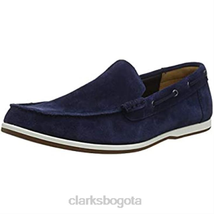 Clarks 0DX8L1204 mocasines morven sun azul marino para hombre clarks hombres azul marino
