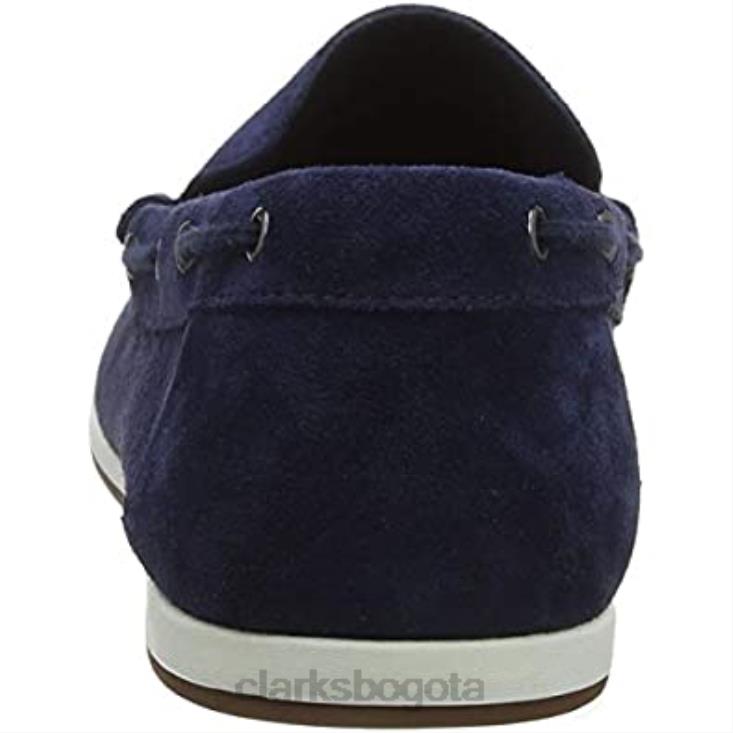 Clarks 0DX8L1204 mocasines morven sun azul marino para hombre clarks hombres azul marino