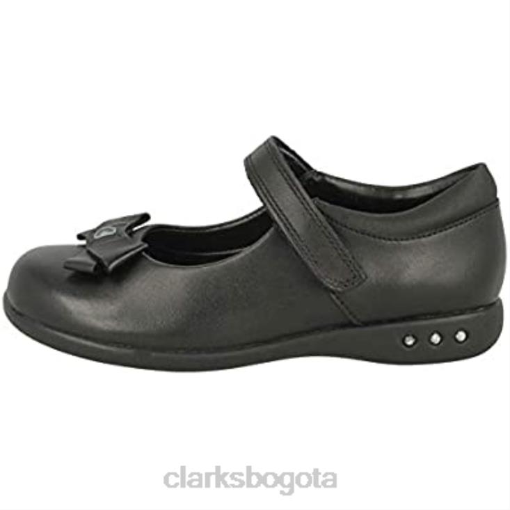 Clarks 0DX8L1206 bailarinas con correa en el tobillo prime skip para niña niño negro clarks niños cuero negro