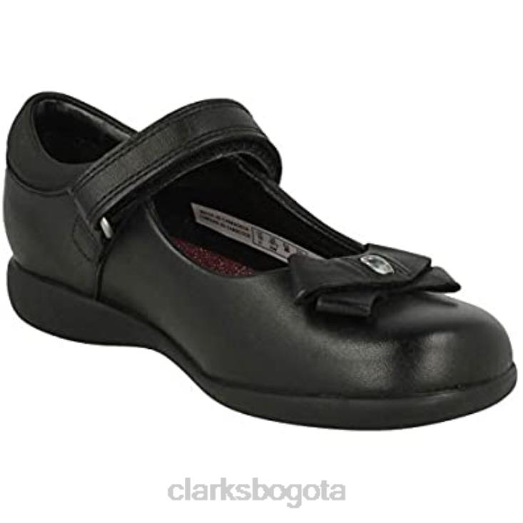 Clarks 0DX8L1206 bailarinas con correa en el tobillo prime skip para niña niño negro clarks niños cuero negro