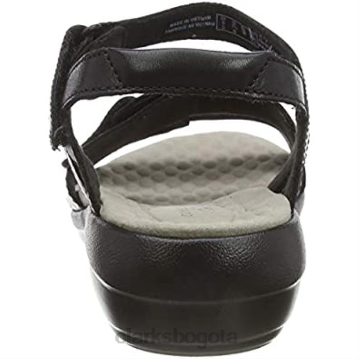 Clarks 0DX8L1208 Sandalia Clarks Alexis Shine para mujer negra mujer negro