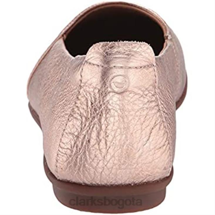 Clarks 0DX8L1212 bailarinas un coral step de mujer en piel color oro rosa clarks mujer cuero de oro rosa