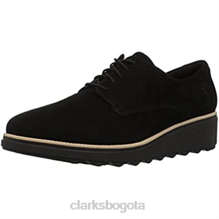 Clarks 0DX8L1213 mujer sharon noel oxford clarks nubuck negro mujer nubuck negro