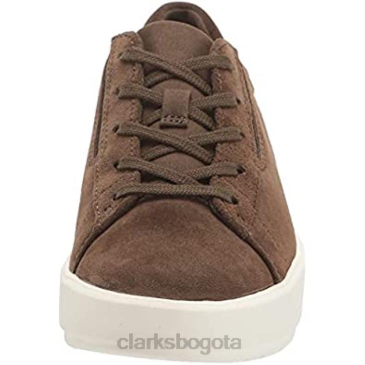 Clarks 0DX8L1216 Zapatilla clarks layton lace de ante color oliva oscuro para mujer mujer ante oliva oscuro