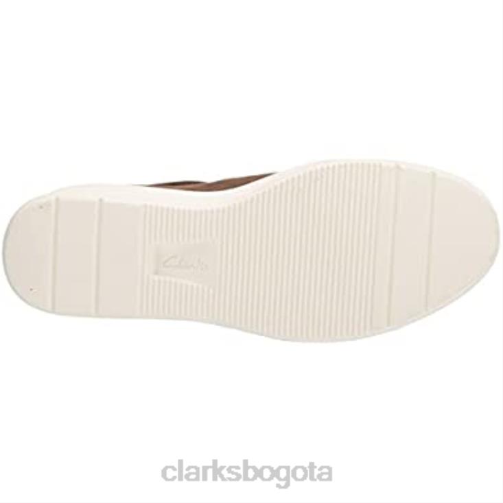 Clarks 0DX8L1216 Zapatilla clarks layton lace de ante color oliva oscuro para mujer mujer ante oliva oscuro