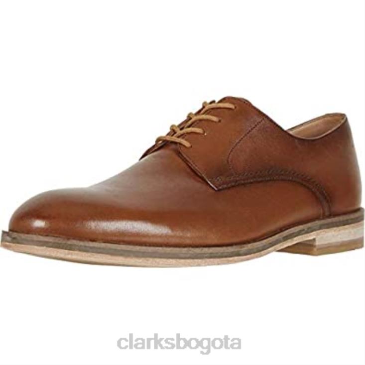 Clarks 0DX8L1217 clarks oliver lace oxford de cuero tostado para hombre hombres cuero marrón