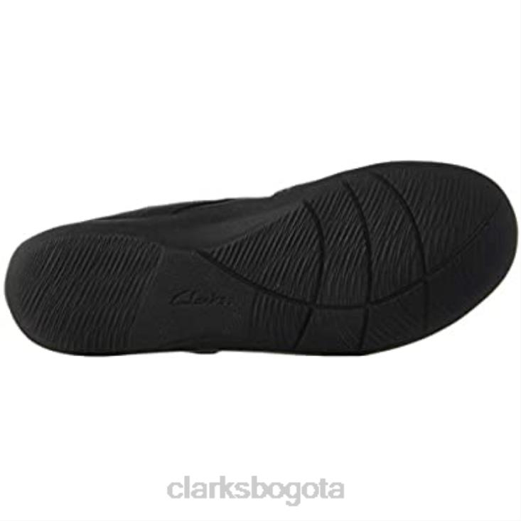 Clarks 0DX8L1218 Merceditas Clarks Sillian Bella para mujer color negro plano mujer negro