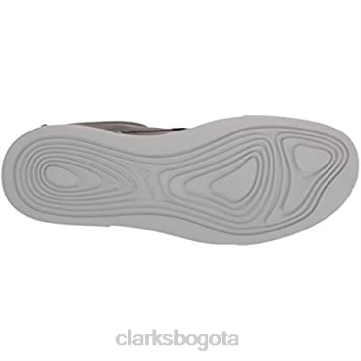 Clarks 0DX8L1220 Zapatilla baja gereld de hombre de piel gris clarks hombres cuero gris