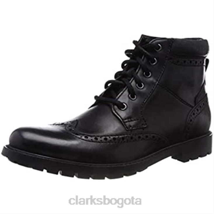 Clarks 0DX8L1221 botas chelsea curington rise para hombre clarks negras hombres negro negro suave lea