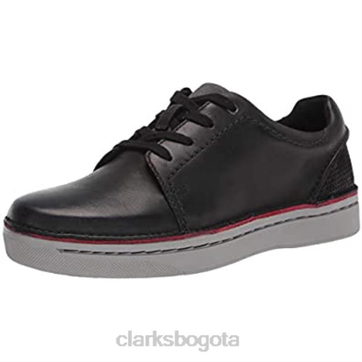 Clarks 0DX8L1222 zapatillas kitna stride para hombre de cuero negro clarks hombres cuero negro