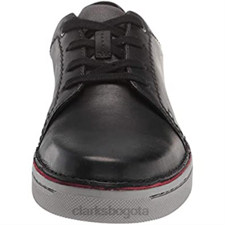 Clarks 0DX8L1222 zapatillas kitna stride para hombre de cuero negro clarks hombres cuero negro