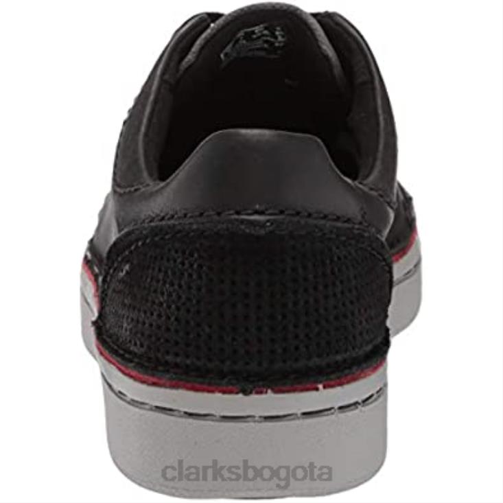 Clarks 0DX8L1222 zapatillas kitna stride para hombre de cuero negro clarks hombres cuero negro