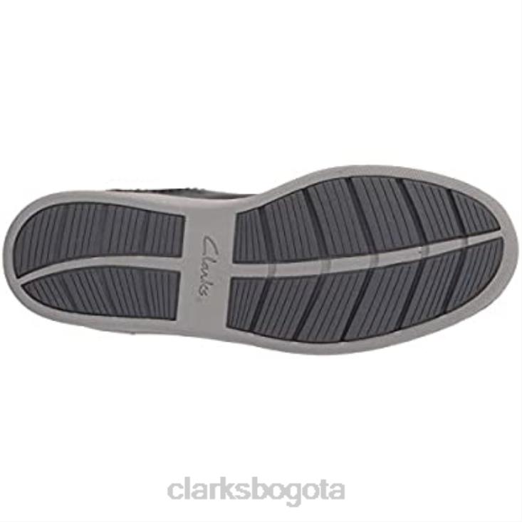 Clarks 0DX8L1222 zapatillas kitna stride para hombre de cuero negro clarks hombres cuero negro