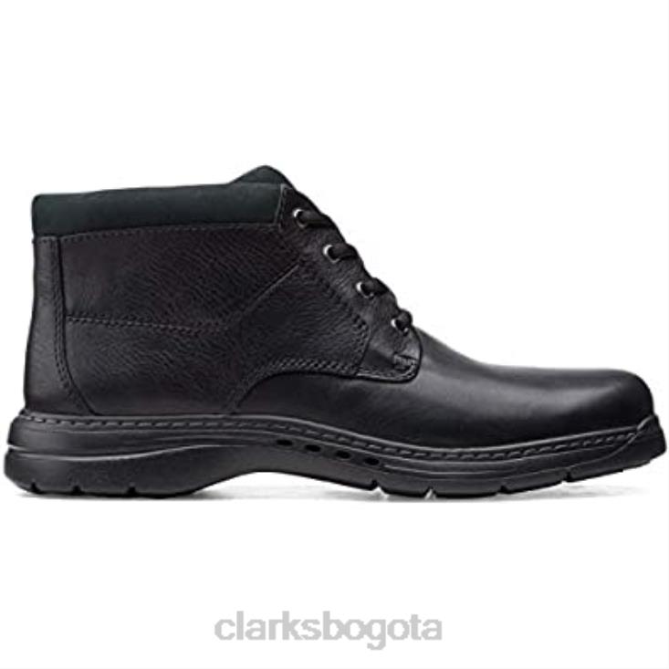 Clarks 0DX8L1224 botas clarks un brawley up de cuero negro para hombre hombres cuero negro caído