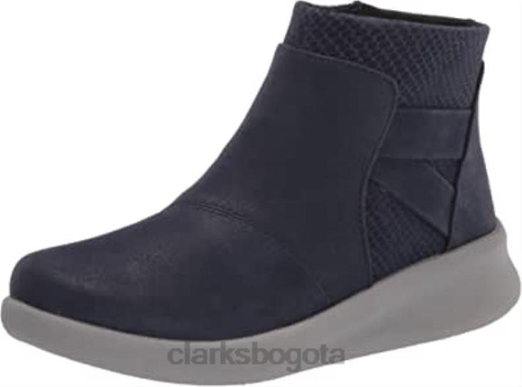 Clarks 0DX8L1227 Botín clarks mujer sillian 20 way azul marino sintetico mujer azul marino sintético