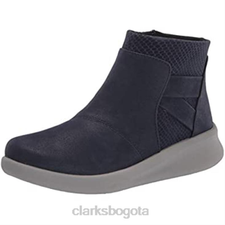 Clarks 0DX8L1227 Botín clarks mujer sillian 20 way azul marino sintetico mujer azul marino sintético