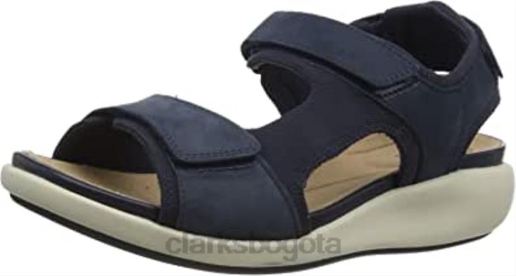 Clarks 0DX8L1230 sandalias con tira trasera un bali trek para mujer azul marino combi nbk marino combi nbk clarks mujer combi azul marino nbk combi azul marino nbk
