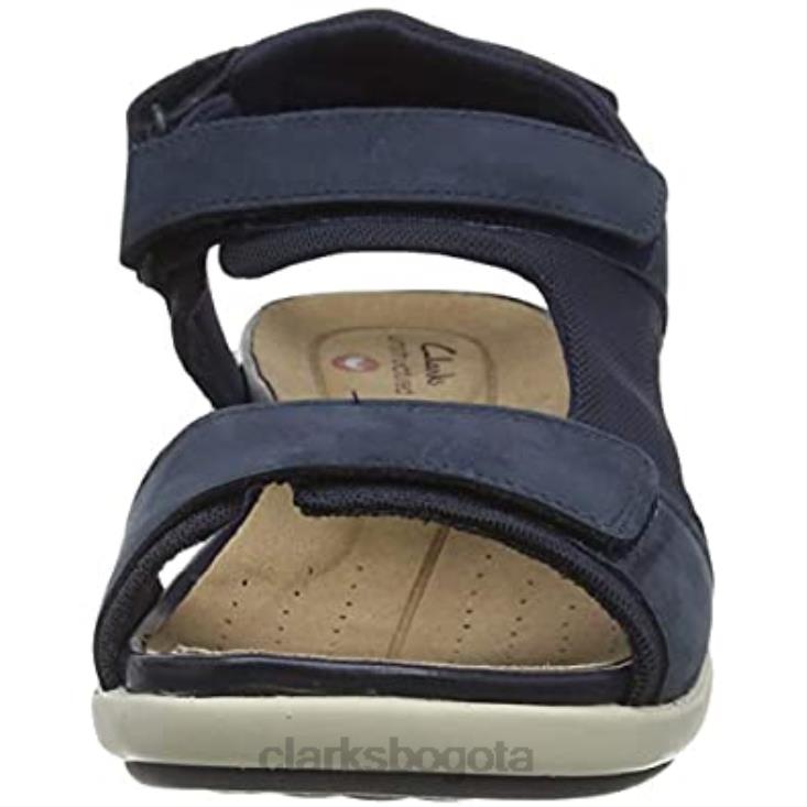Clarks 0DX8L1230 sandalias con tira trasera un bali trek para mujer azul marino combi nbk marino combi nbk clarks mujer combi azul marino nbk combi azul marino nbk