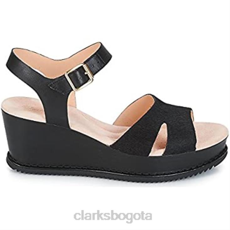 Clarks 0DX8L1232 Sandalias Clarks Akilah Eden de mujer en color negro mujer cuero negro