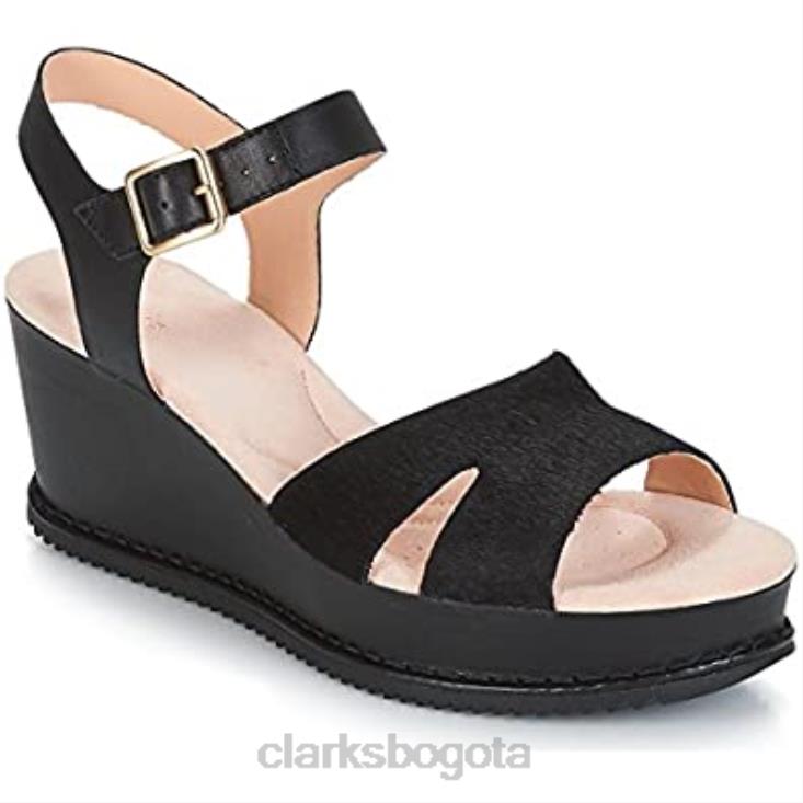 Clarks 0DX8L1232 Sandalias Clarks Akilah Eden de mujer en color negro mujer cuero negro