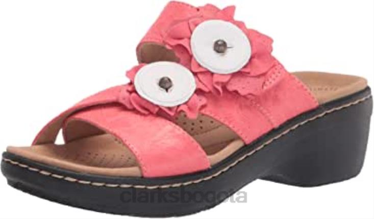 Clarks 0DX8L1236 rosa textil piel combi mujer merliah violeta sandalia clarks mujer combi cuero textil rosa