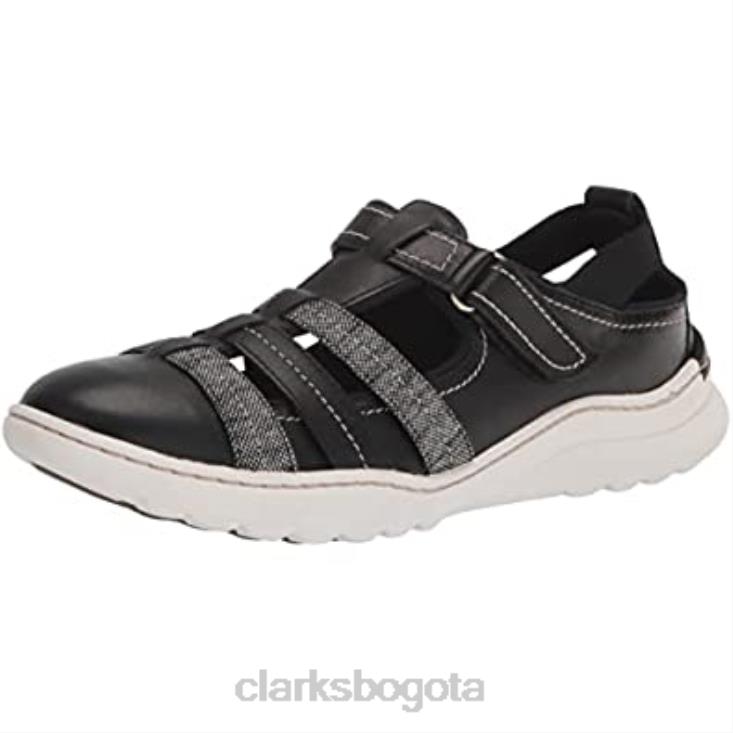 Clarks 0DX8L1244 mocasines clarks teagan step para mujer de cuero negro mujer cuero negro