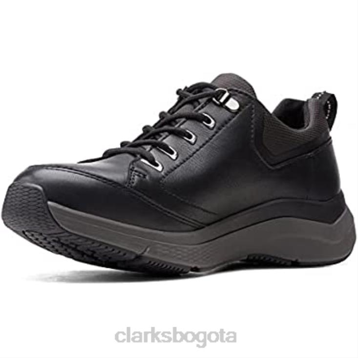 Clarks 0DX8L1245 zapatos de cuero wave 20 vibe negro 1 clarks unisexo