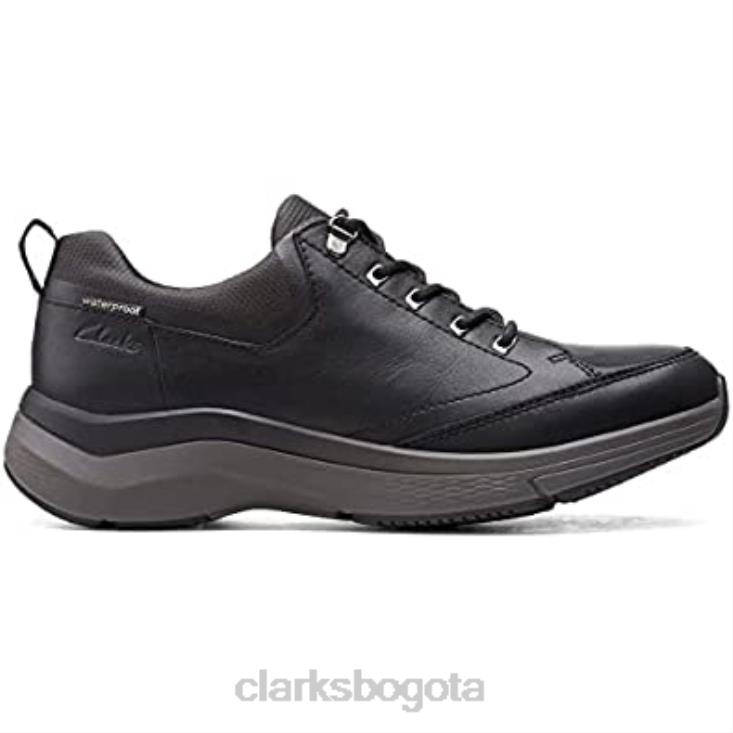 Clarks 0DX8L1245 zapatos de cuero wave 20 vibe negro 1 clarks unisexo