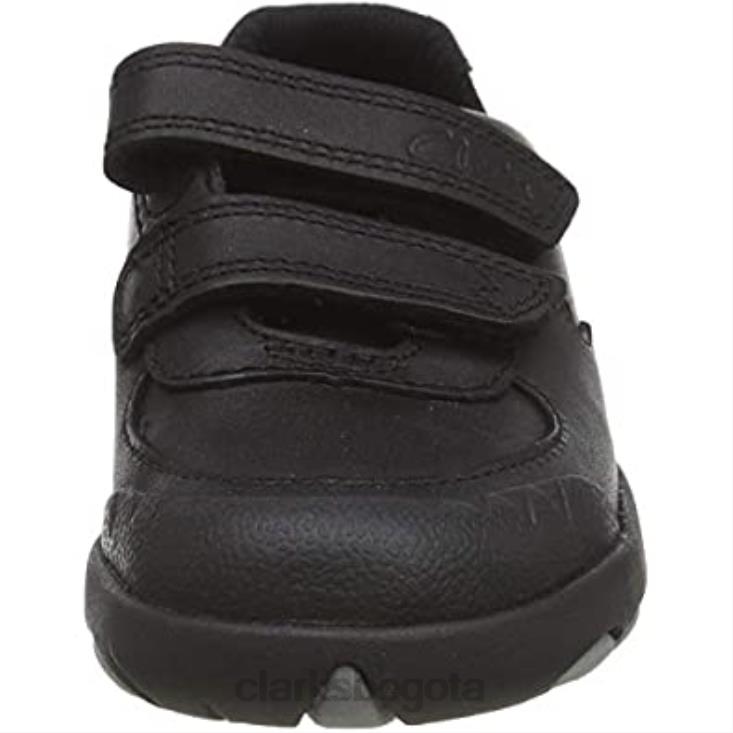 Clarks 0DX8L1246 zapato de vestir uniforme rex pace t para niña clarks negros niños negro