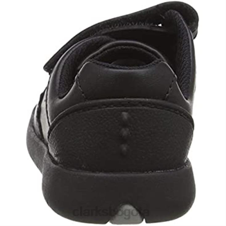 Clarks 0DX8L1246 zapato de vestir uniforme rex pace t para niña clarks negros niños negro