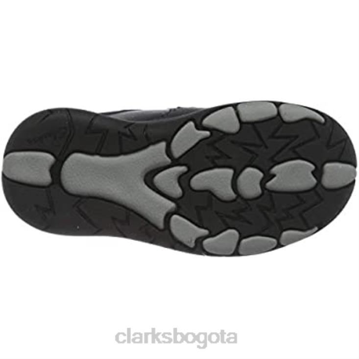 Clarks 0DX8L1246 zapato de vestir uniforme rex pace t para niña clarks negros niños negro