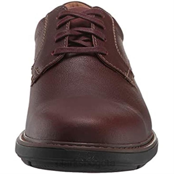 Clarks 0DX8L1249 zapatos clarks mahoga ny de cuero para hombre rendell plaoxford hombres