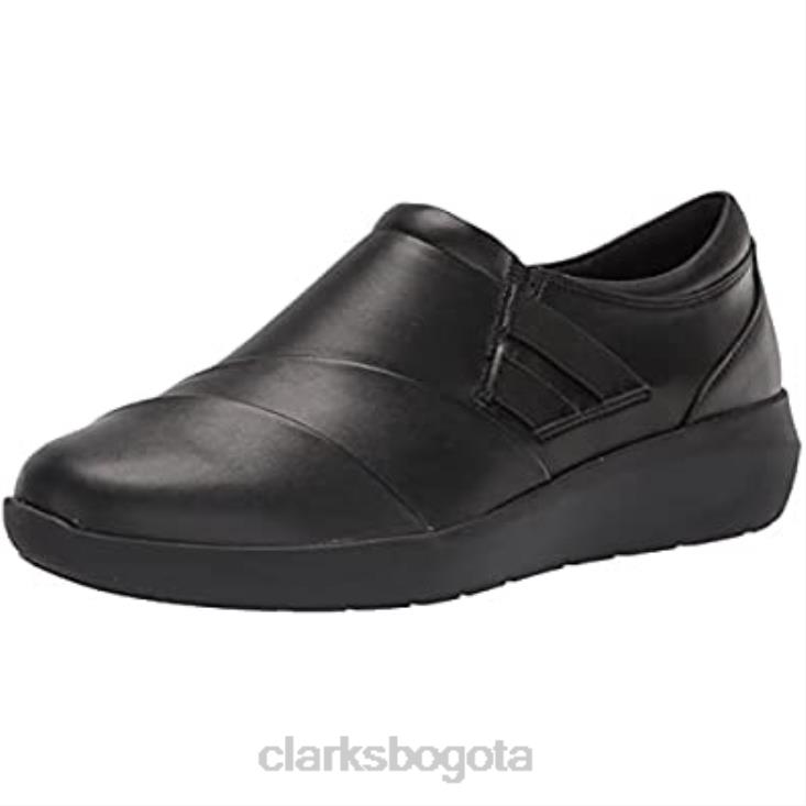Clarks 0DX8L1253 mocasín con botones kayleigh mujer clarks negro sintético mujer negro sintético