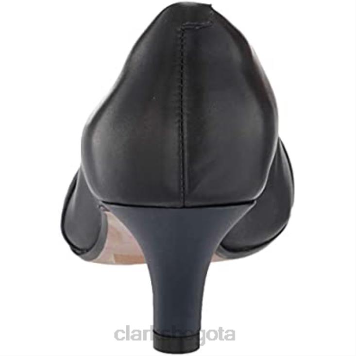 Clarks 0DX8L1262 zapatos de tacón linvale madie para mujer clarks de cuero azul marino mujer cuero azul marino