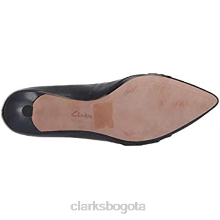 Clarks 0DX8L1262 zapatos de tacón linvale madie para mujer clarks de cuero azul marino mujer cuero azul marino