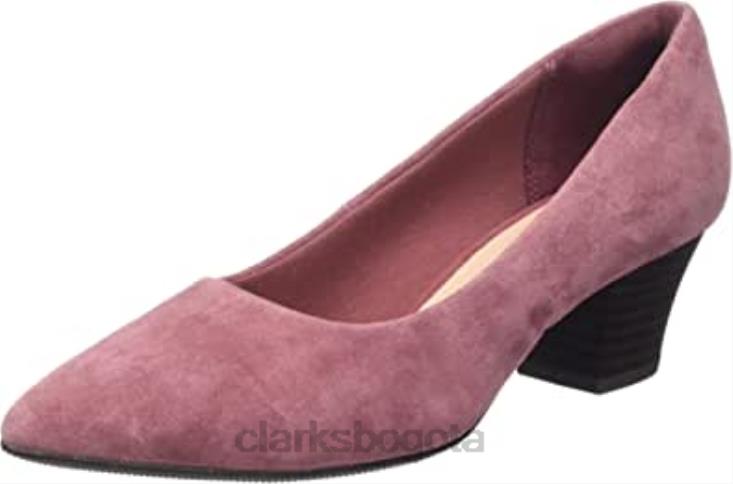 Clarks 0DX8L1263 zapatos de tacón teresa para mujer clarks dark rose sde mujer