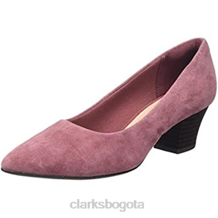 Clarks 0DX8L1263 zapatos de tacón teresa para mujer clarks dark rose sde mujer