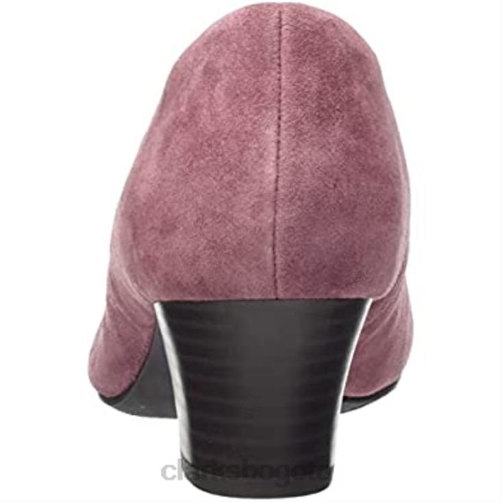 Clarks 0DX8L1263 zapatos de tacón teresa para mujer clarks dark rose sde mujer