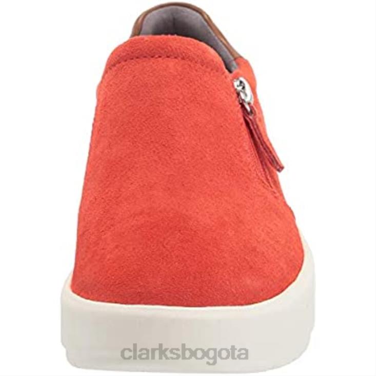 Clarks 0DX8L1266 Zapatilla Clarks Layton Step de mujer ante naranja brillante mujer gamuza naranja brillante