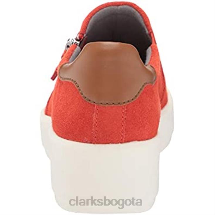 Clarks 0DX8L1266 Zapatilla Clarks Layton Step de mujer ante naranja brillante mujer gamuza naranja brillante